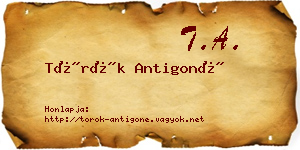 Török Antigoné névjegykártya
